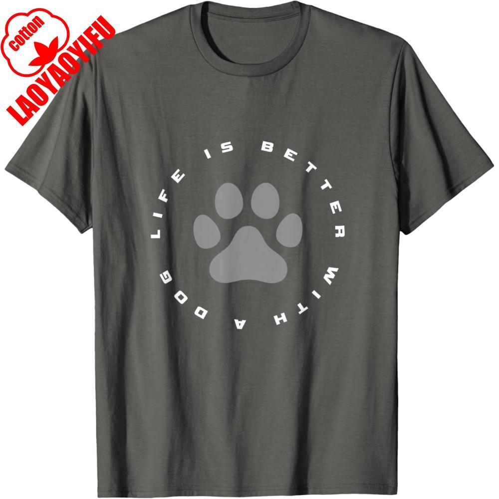 Dog Paw Print T-Shirt Summer Breathable Camisetas Nostalgia Retro Street Fashion Tops Fit Sweatshirt for Daily Wear