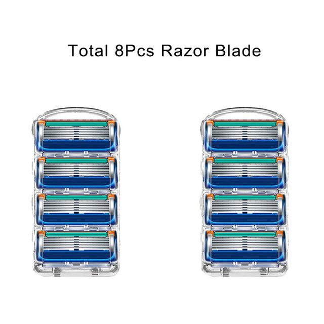 Nových 8 ks Náhradní holicí hlava pro muže Manuální bezpečnostní holicí břity