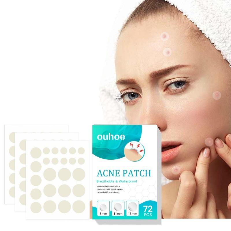Ouhoe Acne Patches Gentle And Non-irritating Hydrocolloid Stickers For Flawless Skin 72pcs