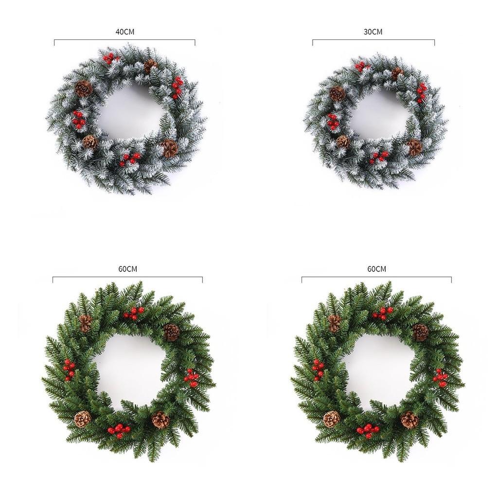 Plush Pvc 11.8-23.6in Christmas Wreath Home Decoration Xmas Gift