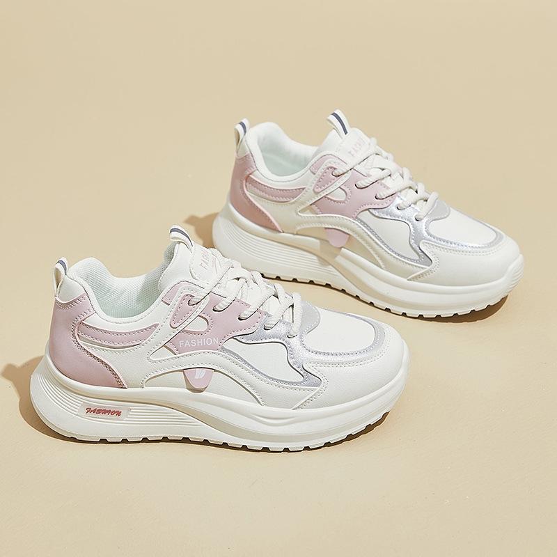 New Dad Shoes for Women's Spring Student Running Sports Thick Sole Height-enhancing Casual Shoes