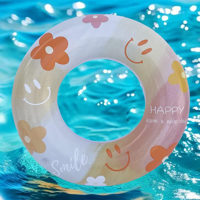 Children s Thickened Smiley Face Swim Ring