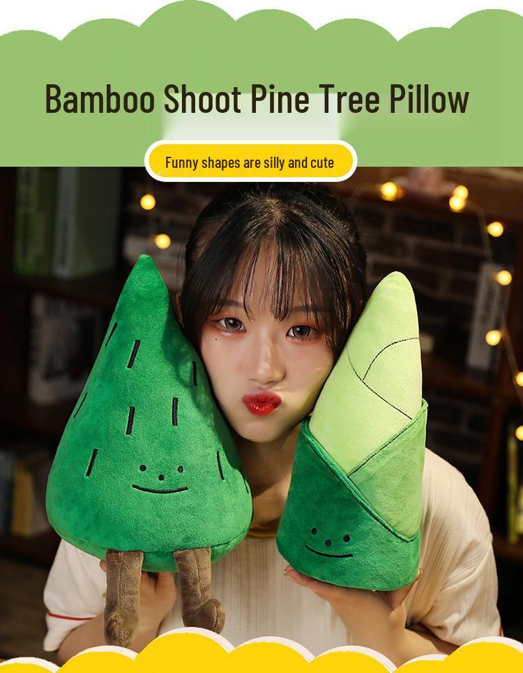 Cross-Border Cute Pine Tree Bamboo Shoot Plush Pillow Toy for Kids
