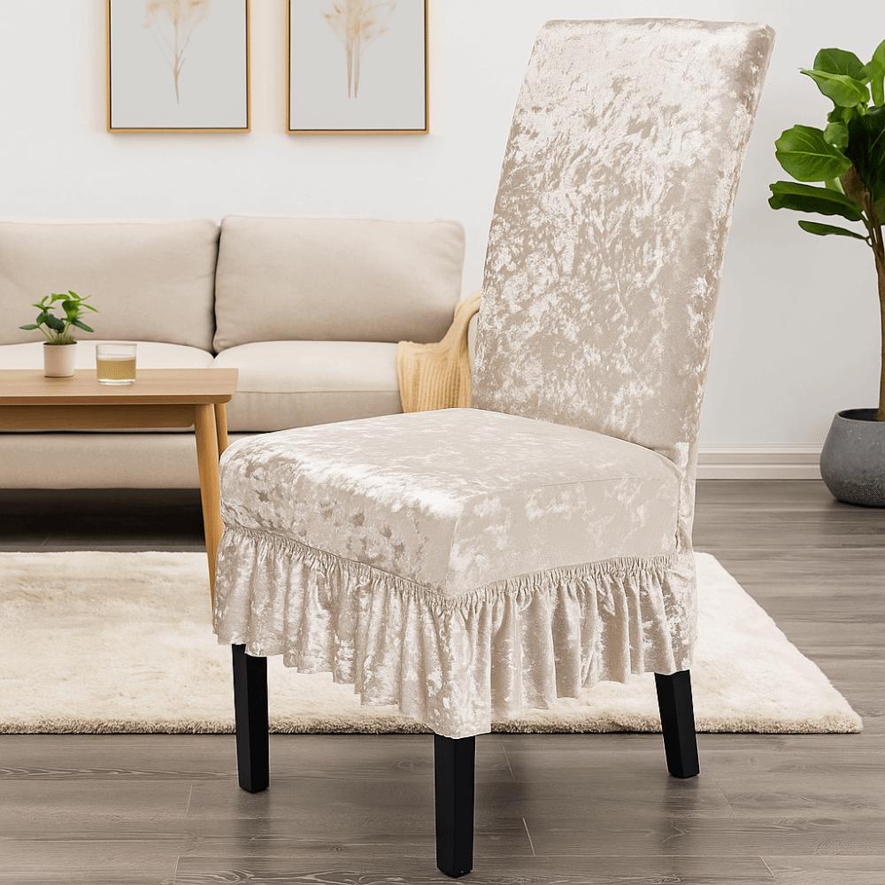Эластичный чехол на сиденье Съемный защитный чехол для стула Бархатный чехол для обеденного стула Банкетный 980₽
