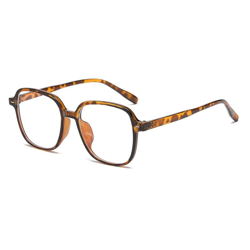 66020 New Trendy Glasses Frame 2024 Square Large Frame Glasses Anti-Blue Flat Glasses Unisex