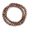 1 Strand 3 4 6 8 10mm Rondelle Faceted Crystal Beads Brown Glass Loose Beads For DIY Jewelry Making Necklace Bracelets Supplies