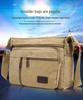 Men's Multi-Layer Canvas Crossbody Bag - Large Capacity, Casual & Versatile