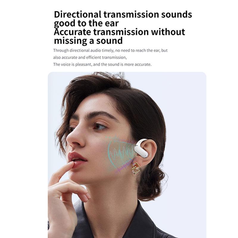 Căști Wireless cu Cârlig pentru Ureche, Fără Durere, Set de Căști Sport HiFi cu Anulare a Zgomotului, Stereo, pentru Muzică, cu Microfon HD, Latentă Scăzută, Impermeabil