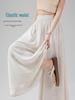 YAMAMOTO Women's Summer High Waist Ice Silk Skirt-Pants, 2026 Petite Loose Wide-Leg Style