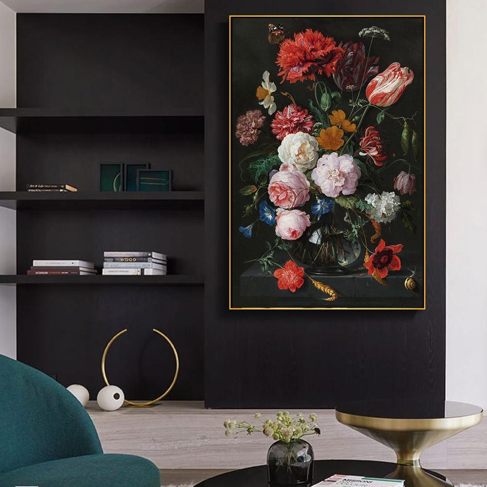 Skönhet Olika blommor Vintage affisch och tryck Berömda vägg Retro Estetisk konst Bilder Stilleben Canvastavlor Vardagsrum Sovrum Heminredning