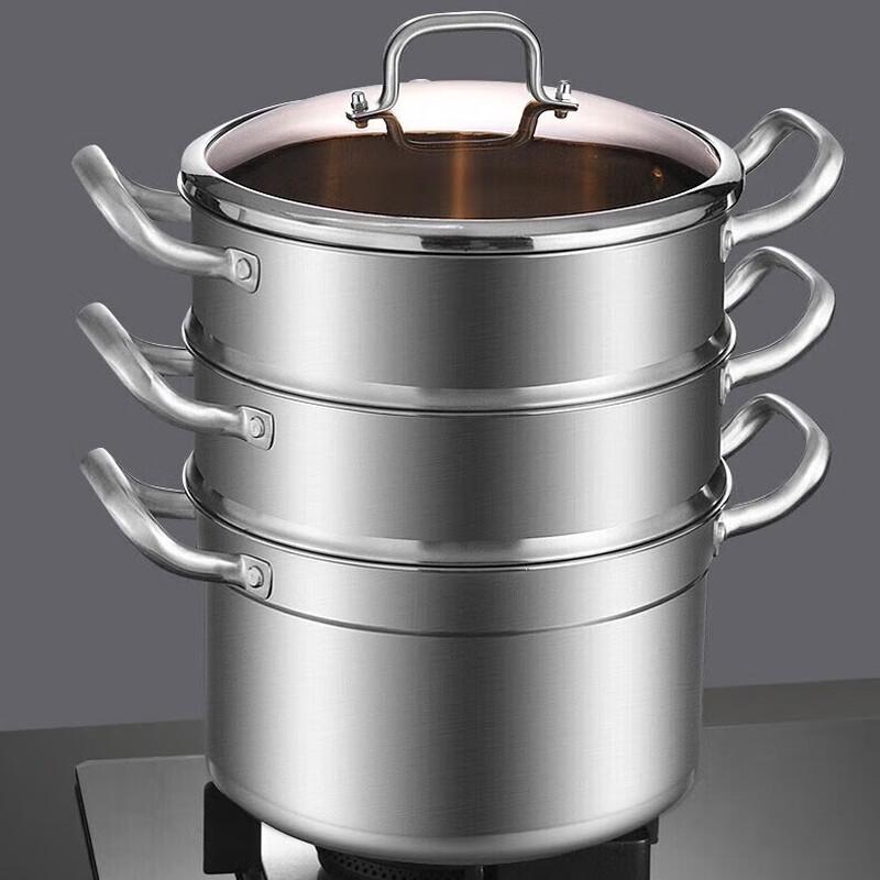 Kangbache European 3-Layer 304 Stainless Steel Steamer