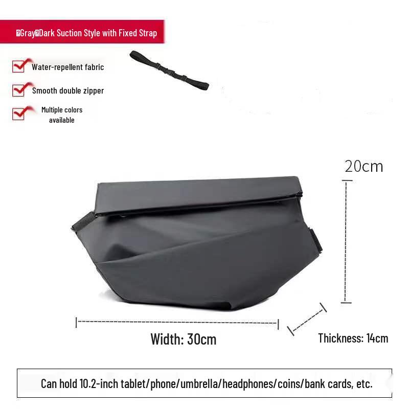 Herren Trendige Motorrad-Brusttasche mit großem Fassungsvermögen und Magnetverschluss