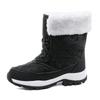 Waterproof Snow Boots With Zipper Warmth Insulated Cushioned Outdoor Winter Shoes