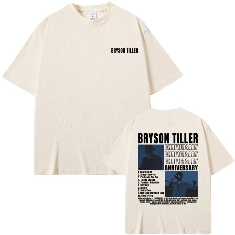 

Rapper Bryson Tiller ANNIVERSARY Graphic Print Tshirts Unisex Women Hip Hop Vintage Oversized Tshirt Unisexs Casual Pure Cotton Tees 4XL