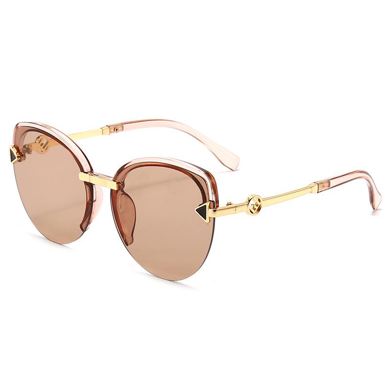 Xiaomi Ladies' Fashion Cat Eye Trendy Half Frame Sunglasses Personalized Sunscreen Fashion Sunglasses 6073
