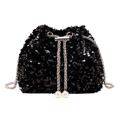[kinaviola] Sequined, Sparkling Sequin Bag, Party Bag, Shoulder Bag, Drawstring Bag, Chain Bag, Women's, Stylish, Cute, Wedding, Formal, Shoulder
