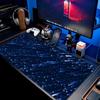 Large Mousepad Blue Starry Meteor Keyboard Mat Deskpad Pc Game Desk Mats Starry Sky Mouse Mats For Bedroom Laptop Desktop