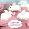 Squishy Cute Bunny Squeeze Toy Soft Kawaii Little White Rabbit Fidget Toy Anti Stress Release Hand Relax Gift Toy