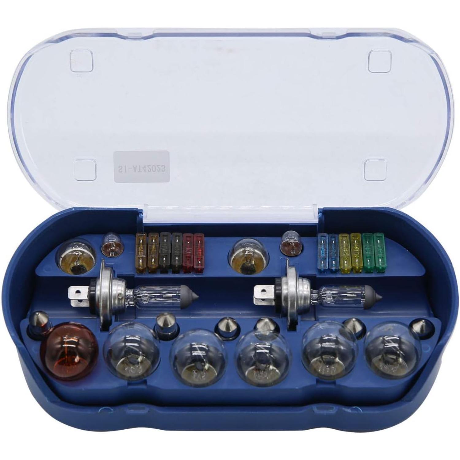 

H7 12V 55W Lamp Box Lamps Bulbs Halogen Lighting Bulbs Fuses Set 30PCs H4 синій