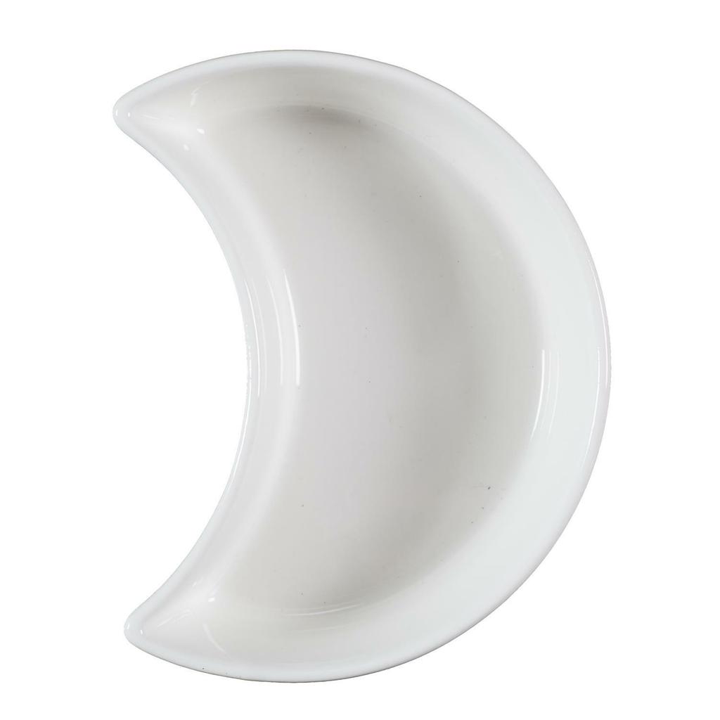 Set Of 6 Star/Moon White Ceramic Serving Dishes