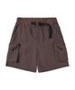 Kallapataleu Nylon Belted Back Out Pocket Cargo Pocket Shorts - Brown
