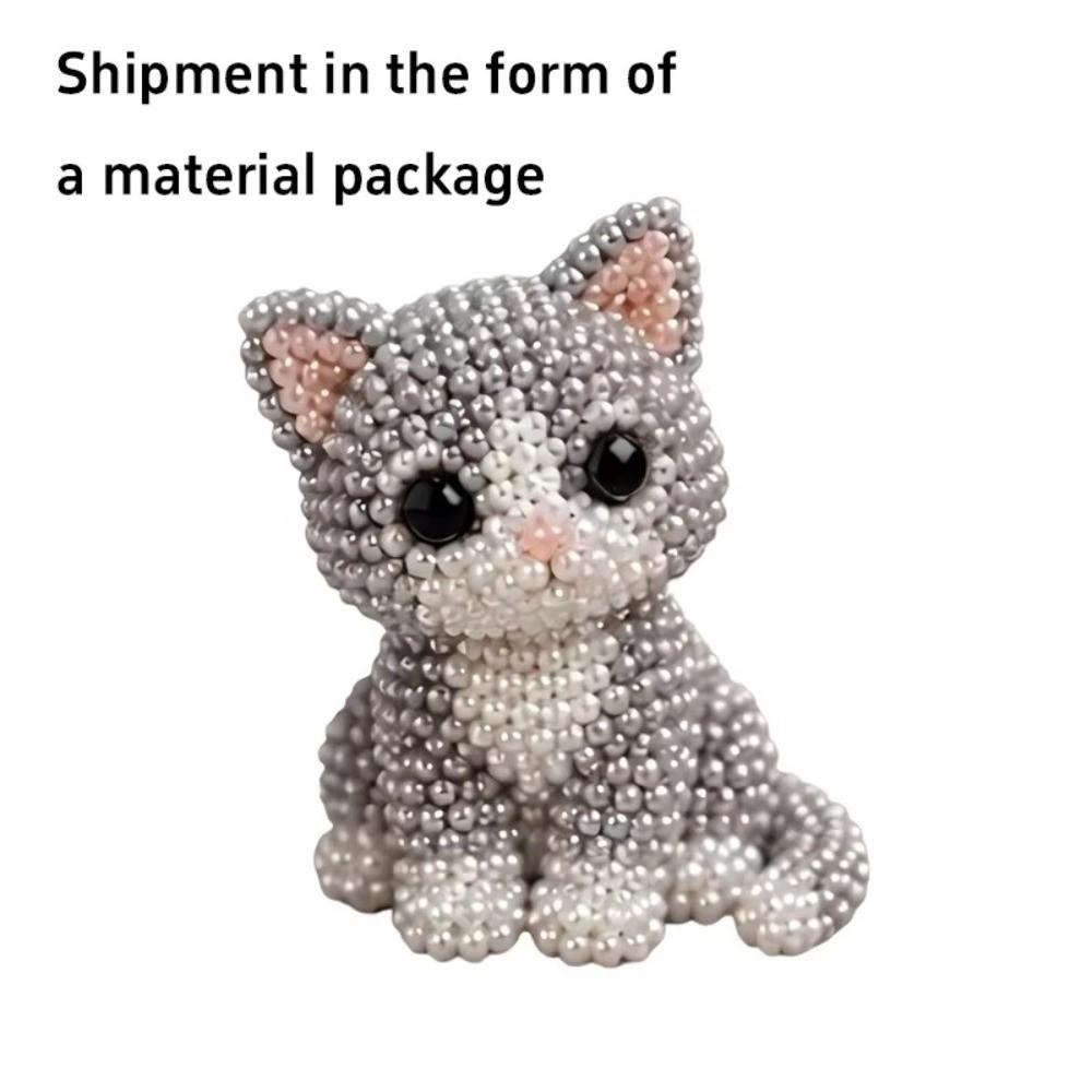 Craft 3D Beaded Animal Kit Animal Shape DIY Bead Craft Kit DIY 3D Beaded Ornament Set Home Decor