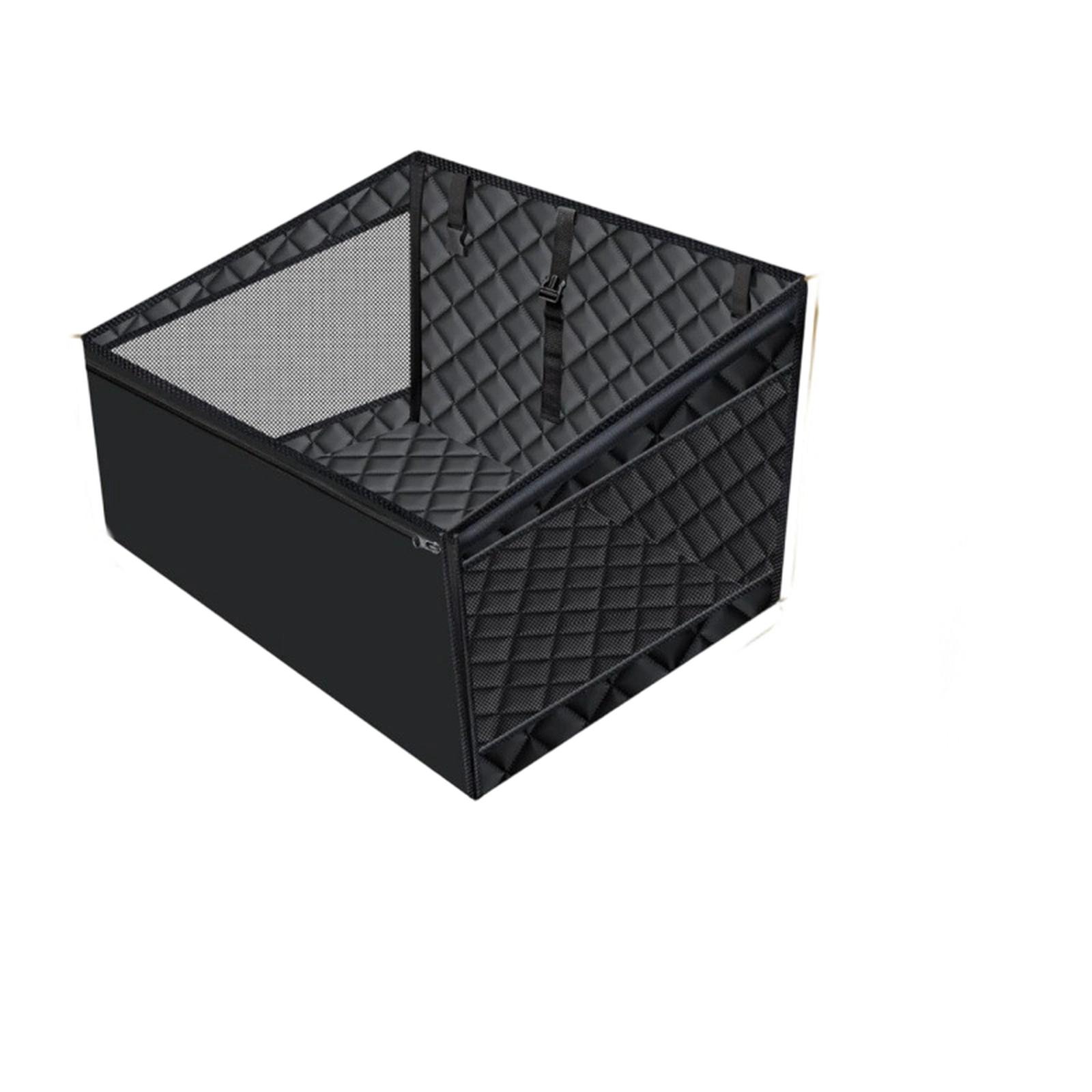 

Car Seat Cover for Sedan SUV Half Back Seat Extender with Safety Belt Upgraded 210T Dog Car with Mesh Pocket One Size чёрный