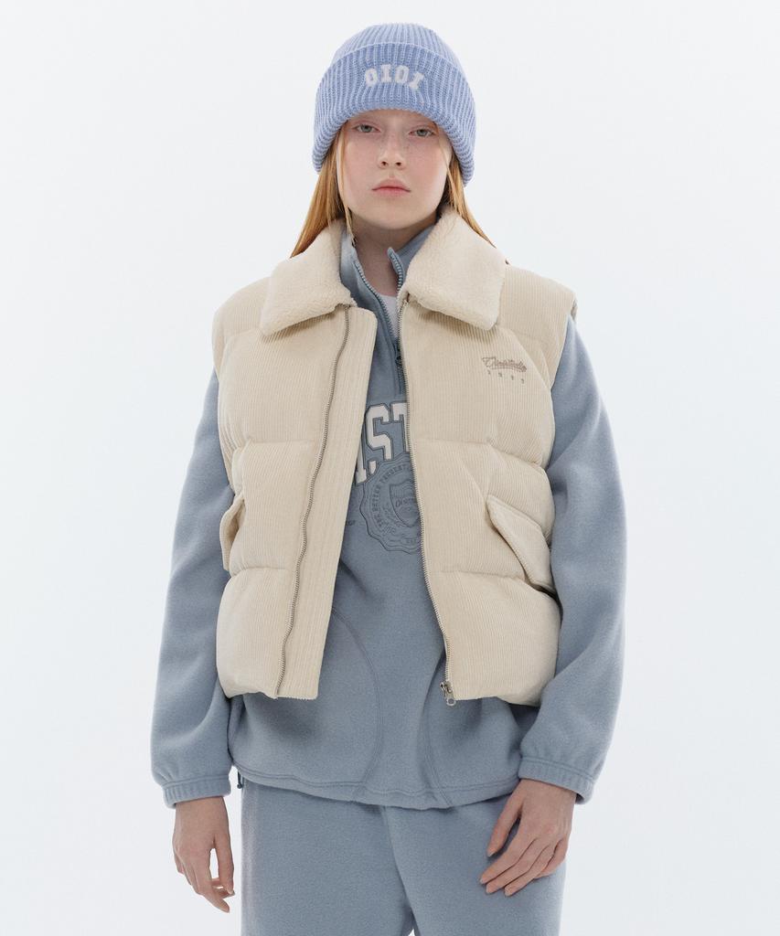 Oioi Collection Wavy Corduroy Padded Vest_Ivory
