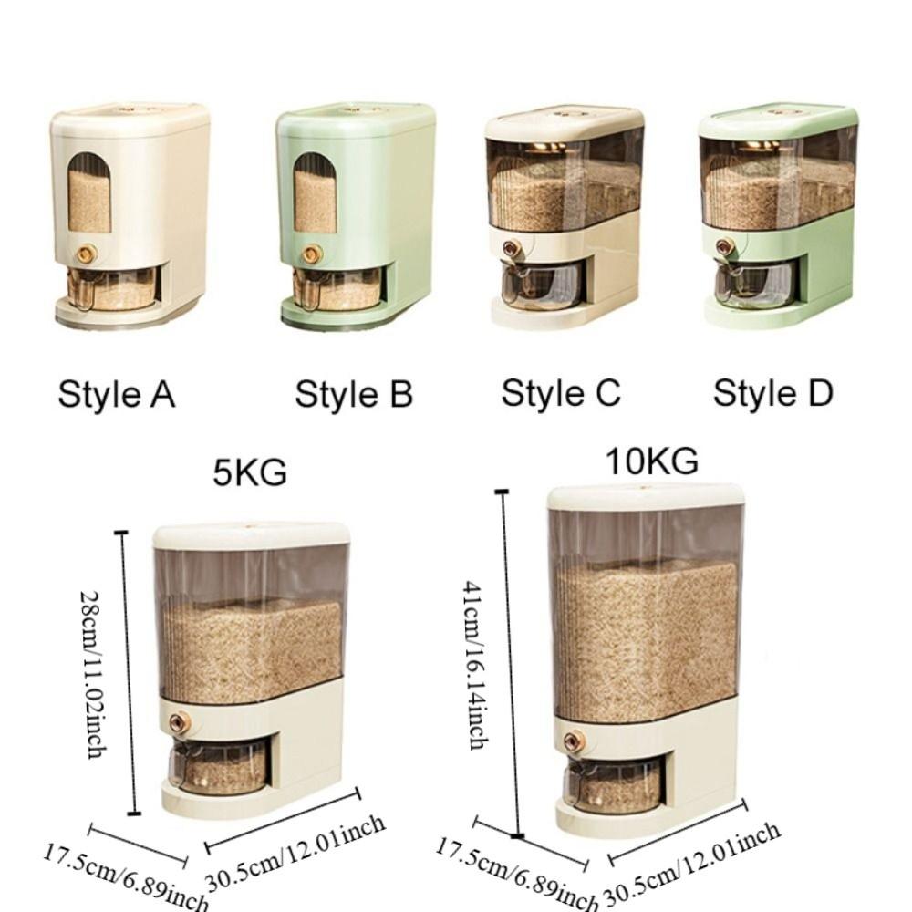 5/10kg Reispender Insektensicher Bohnen Aufbewahrungsbehälter Haushalts Reislagerbehälter Vorratskammer