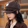 Cat Ears Newsboy Cap Japanese Style Baseball Cap Fashion Women's Beret  Autumn and Winter