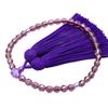Women's Buddhist Prayer Beads, Kyoto Style, Purple 20-Facet Cut Glass, Artificial Silk Tassel, Suitable for All Sects, Informal Funerals, Buddhist