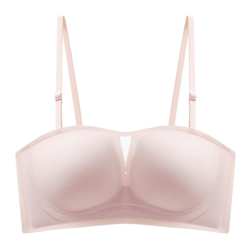 Strapless non-slip thin summer tube top invisible seamless bra effect anti-light
