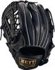 ZETT Youth Baseball Soft Black Size BJGB74550F Glove, Steer, All-Around, Left-Handed Throw, (1900), LL,