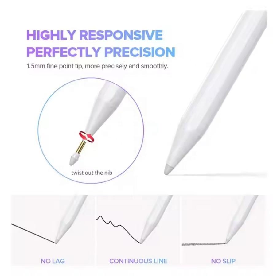 New Palm Rejection Active Stylus Smart Pen Rechargeable Anti-miss Touch Tilt Angle Design Drawing Tablet Pencil for Ipad 10