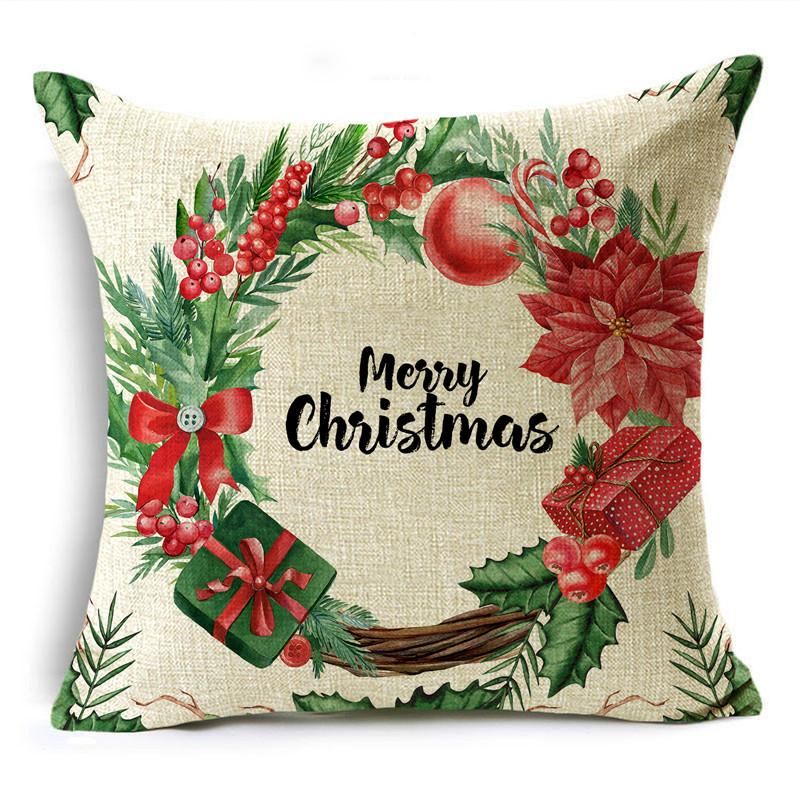 Buy New Pillowcase Retro Christmas Nordic Living Room Bedroom Waist