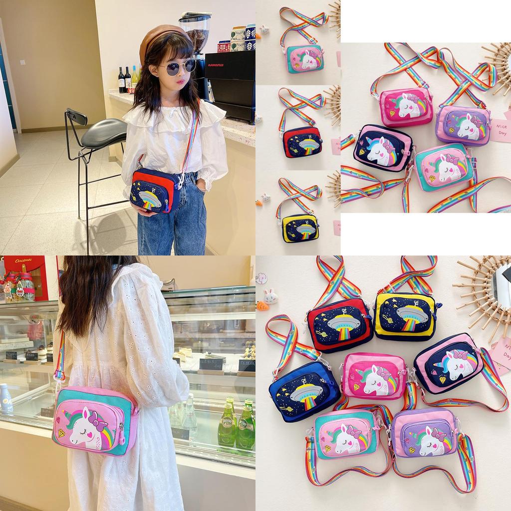 Adorable Cartoon Kids Shoulder Bag Breathable Durable Oxford Cloth Cute Accessory