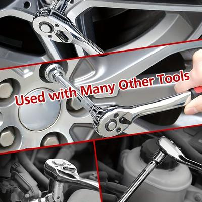 3-Piece Ratchet Wrench Set, 1/4", 3/8", 1/2" Drive Ratchet Socket Wrench,Quick-Release Reversible 24-Tooth Drive Socket Wrench