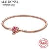 S925 Sterling Silver Pan Bracelets Snake Chain Charm Bracelet Fit Original Charms For Women Girl Diy Making Jewelry
