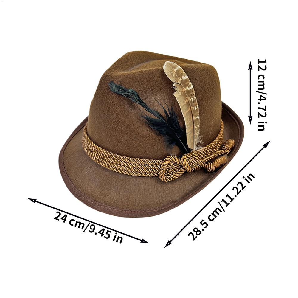 Unisex German Hats for Oktoberfest Non-Woven Headgear Oktoberfest Party Hat for Adults Party Halloween Carnival Cultural Event