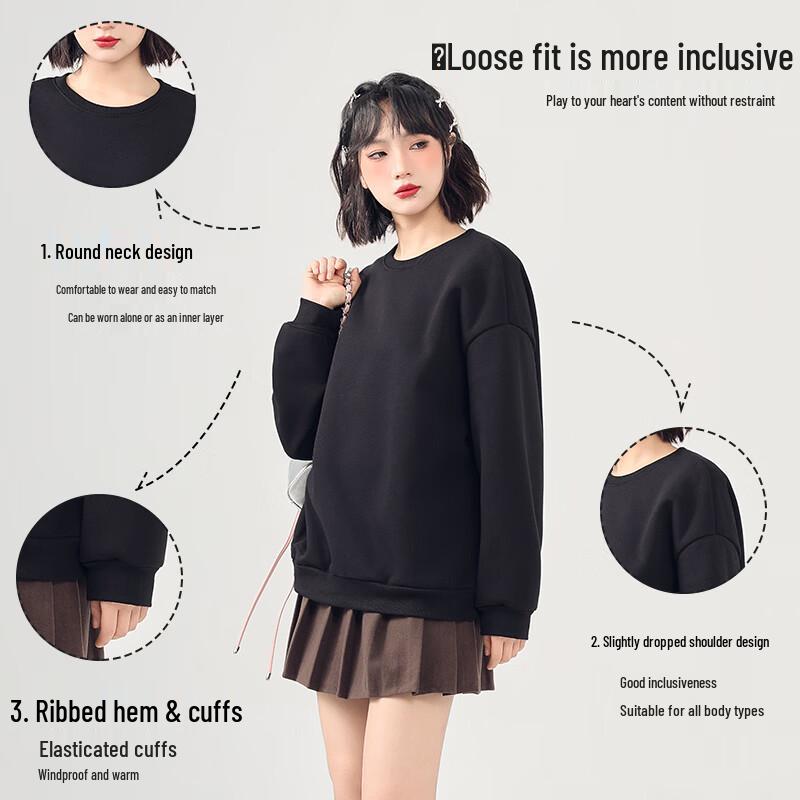 JEANSWEST CLUB Cat Graphic Loose Fit Sweatshirt