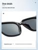 Women's Polarized Anti-UV Sunglasses with Fashionable TR Frame and Wood Grain Arms, Anti-Glare Driving Glasses