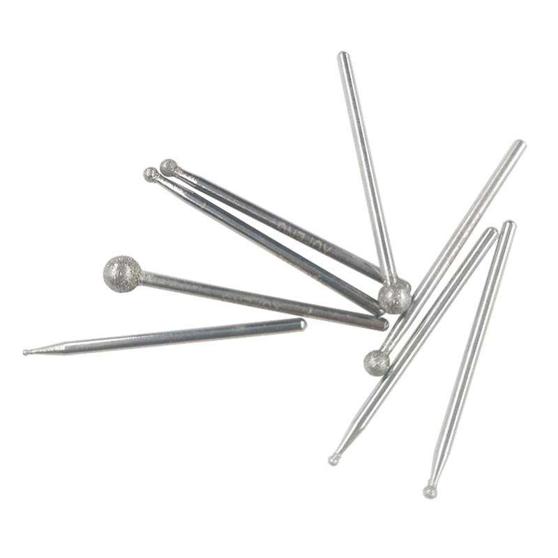 8 Pieces 2.35mm Shank  Spherical Head  Grinding Bits Rotary Grinding Wheel Head Grinding Burr Dril