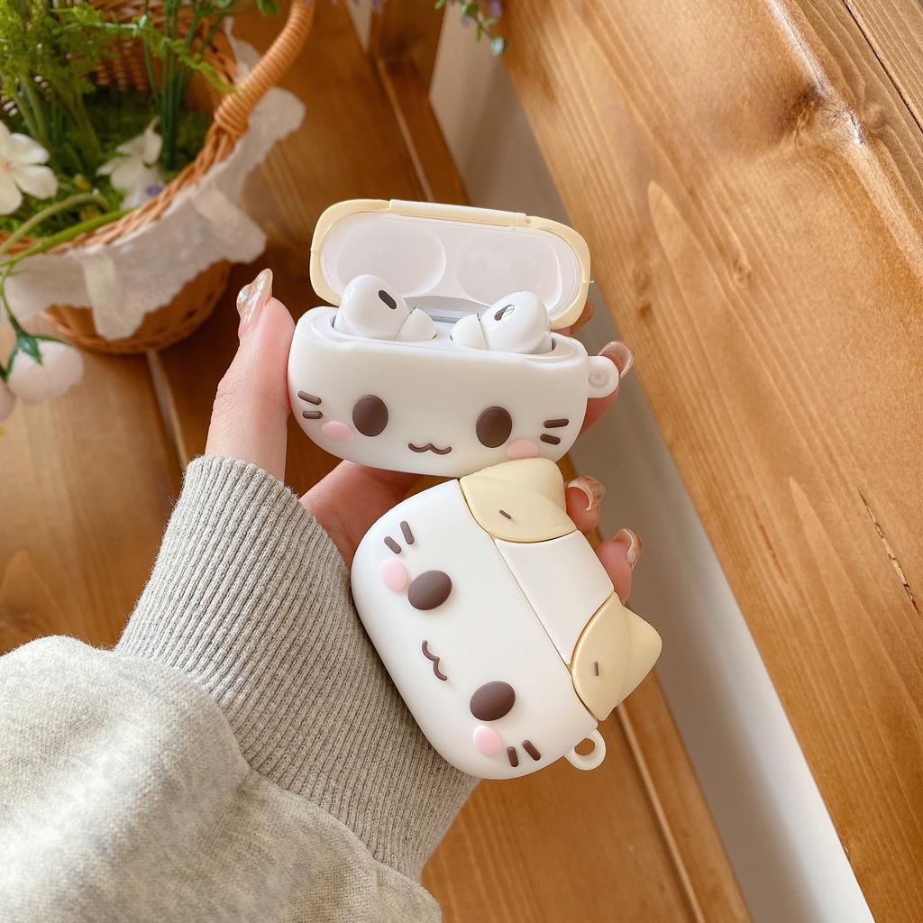 Cotton Candy Cat for Airpods Pro Pro 2 Pro 3 3 4 Silicone Earphone Case Cover