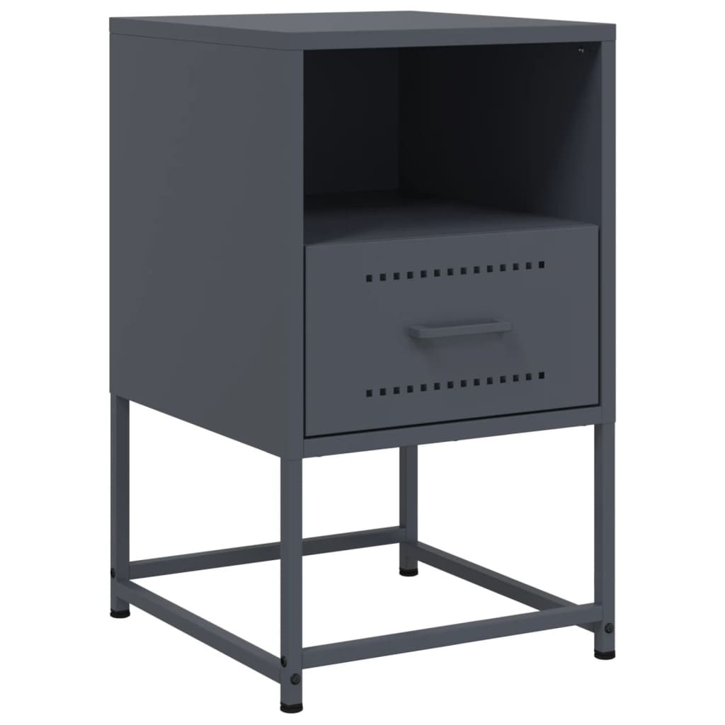 Nightstand Anthracite 36 x 39 x 60.5 cm Steel