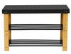 Milos Shoe Rack Bench With Shelves - Black