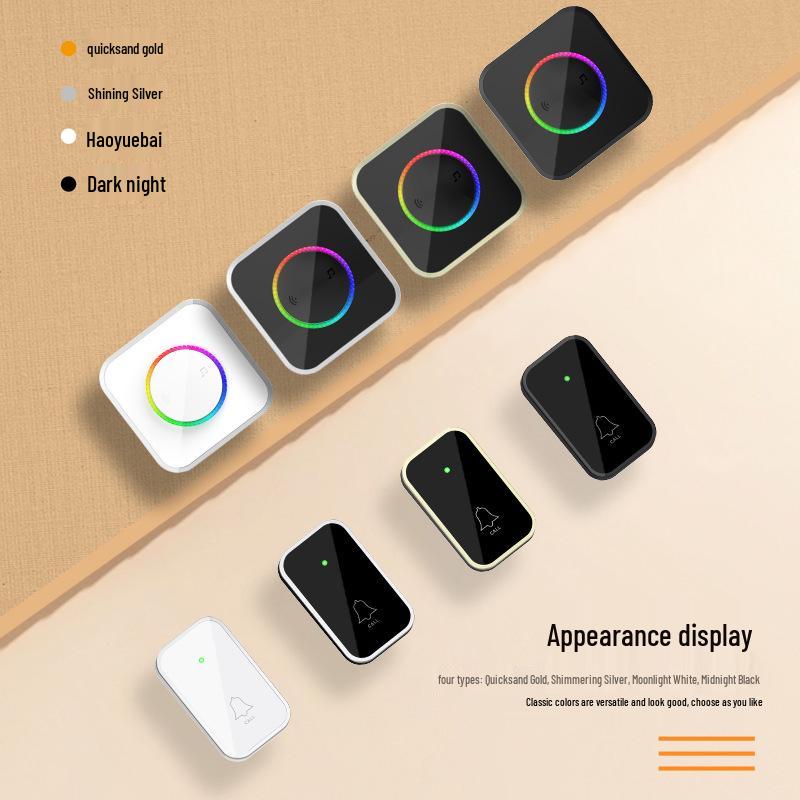 Smart Wireless Doorbell with Long-Range Remote and Flashing Light for Home and Elderly Use
