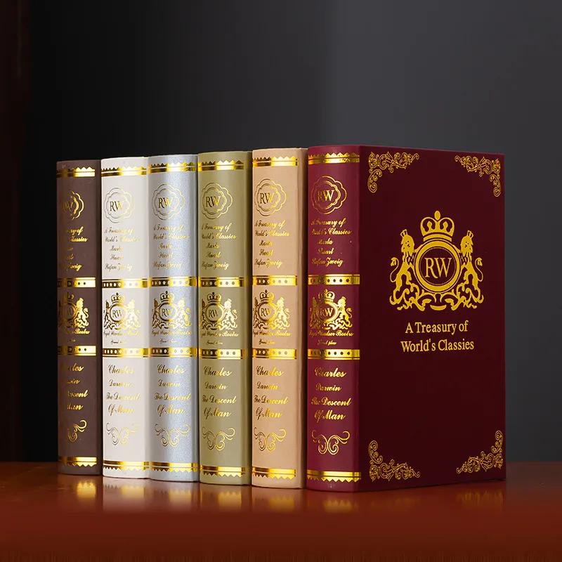 12pcs/set Vintage Fake Book Model Ornament Simulation Book Decoration Photography Book Props Household Study Room Decoration