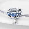 Travel Charm Bead Component Blue Cruise Ship's Anchor Copper Metal Pendant Bead Components Compatible With Do It Yourself Authentic Original Bracelet