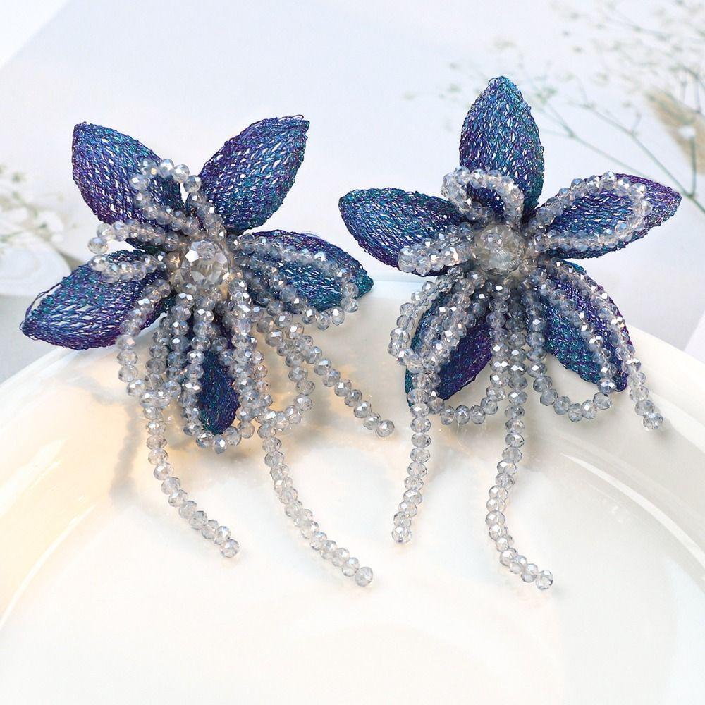 Fashion Crystal Beads DIY Sewing Decals Tassel Handmade Studded Patch Y2K Multi-layer Applique Decorative Dress Decoration