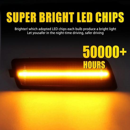 Amber LED Side Marker Signal Lights Lamps For 2006-2009 VW MK5 Golf/GTI Rabbit B